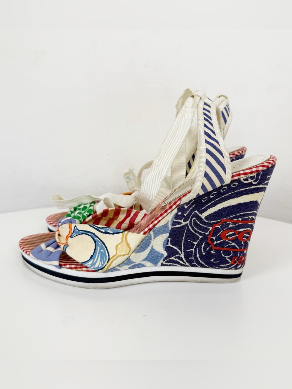 Coach Tammie Patchwork Wedges - Picture 4 of 12
